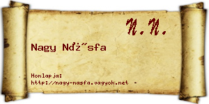 Nagy Násfa névjegykártya
