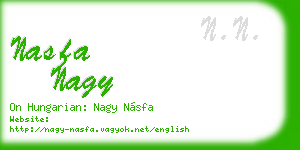 nasfa nagy business card